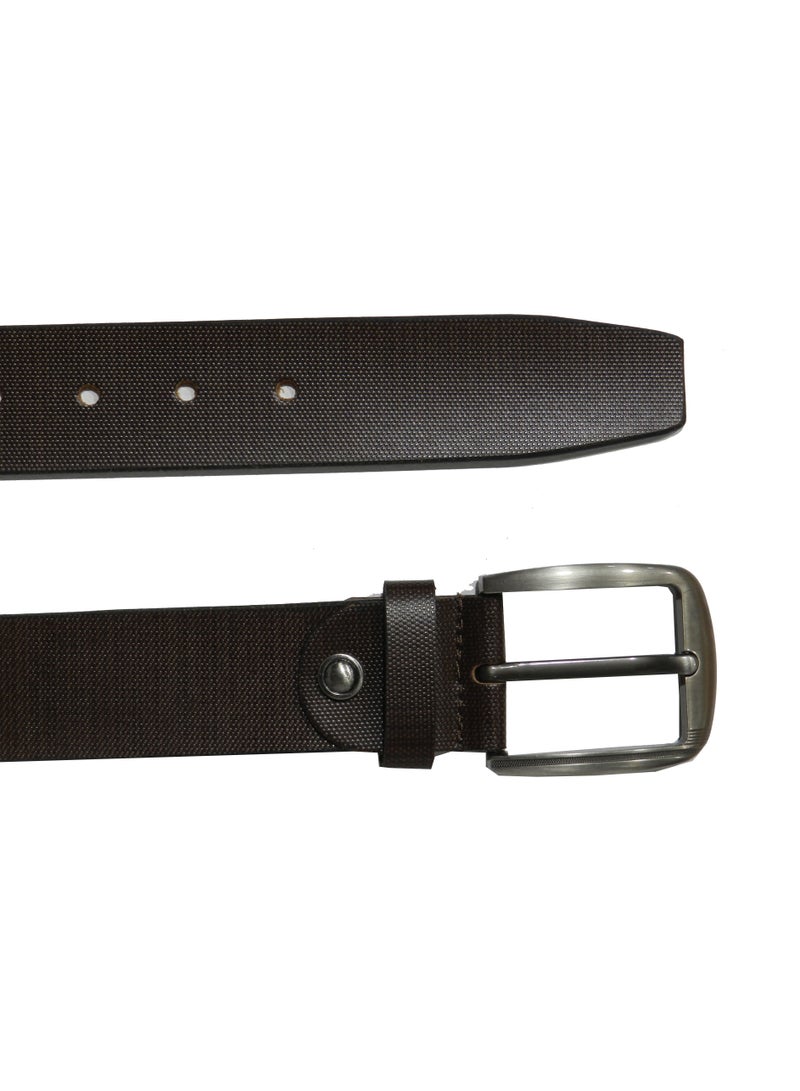 LAVERI LEATHER GENUINE LEATHER 40MM FORMAL AND CASUAL BROWN BELT FOR MENS - Image 5