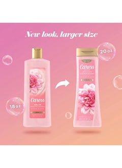 Caress Body Wash With Silk Extract For Noticeably Silky Soft Skin Daily Silk Body Soap With White Peach & Orange Blossom 20 Fl Oz 4 Pack  - Image 4