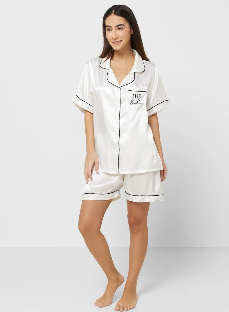 Ginger Ray Pyjamas - The Bride- White - L