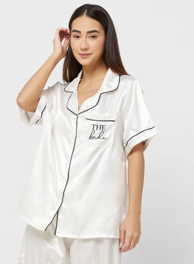 Ginger Ray Pyjamas - The Bride- White - L
