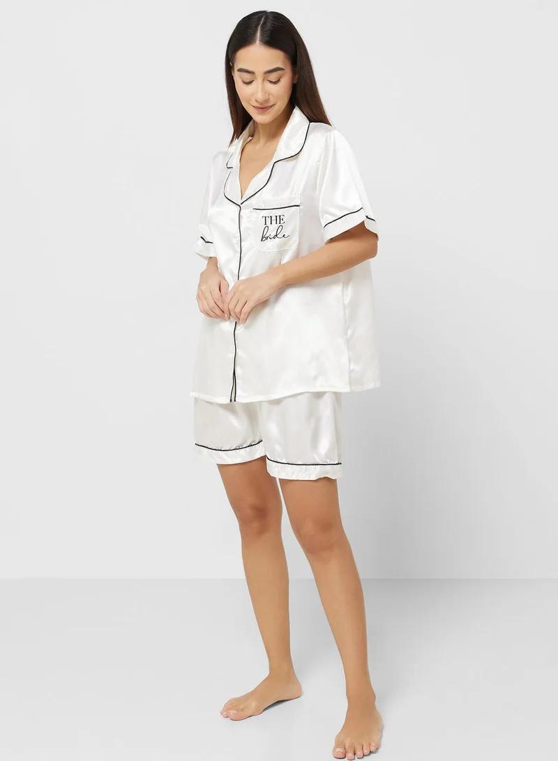 Ginger Ray Pyjamas - The Bride- White - L