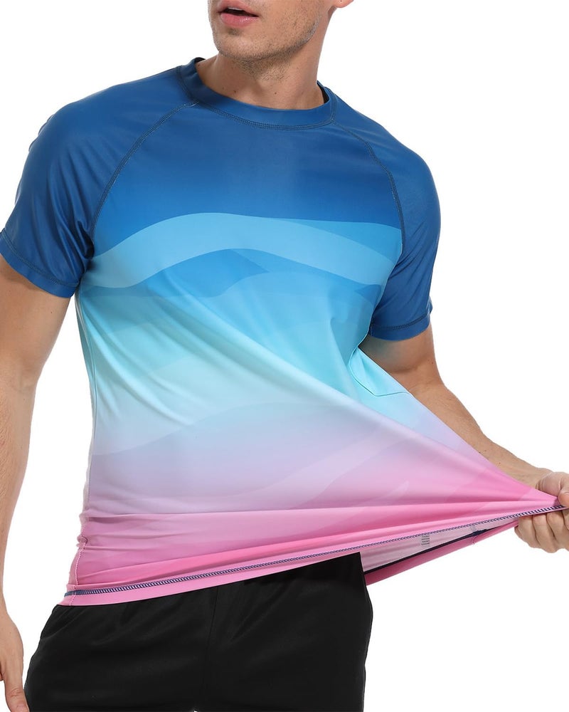 VAYAGER Men's Swim Shirts Rash Guard UPF 50+ T Shirts Quick Dry Loose Fit Water Surfing Shirt - Image 4