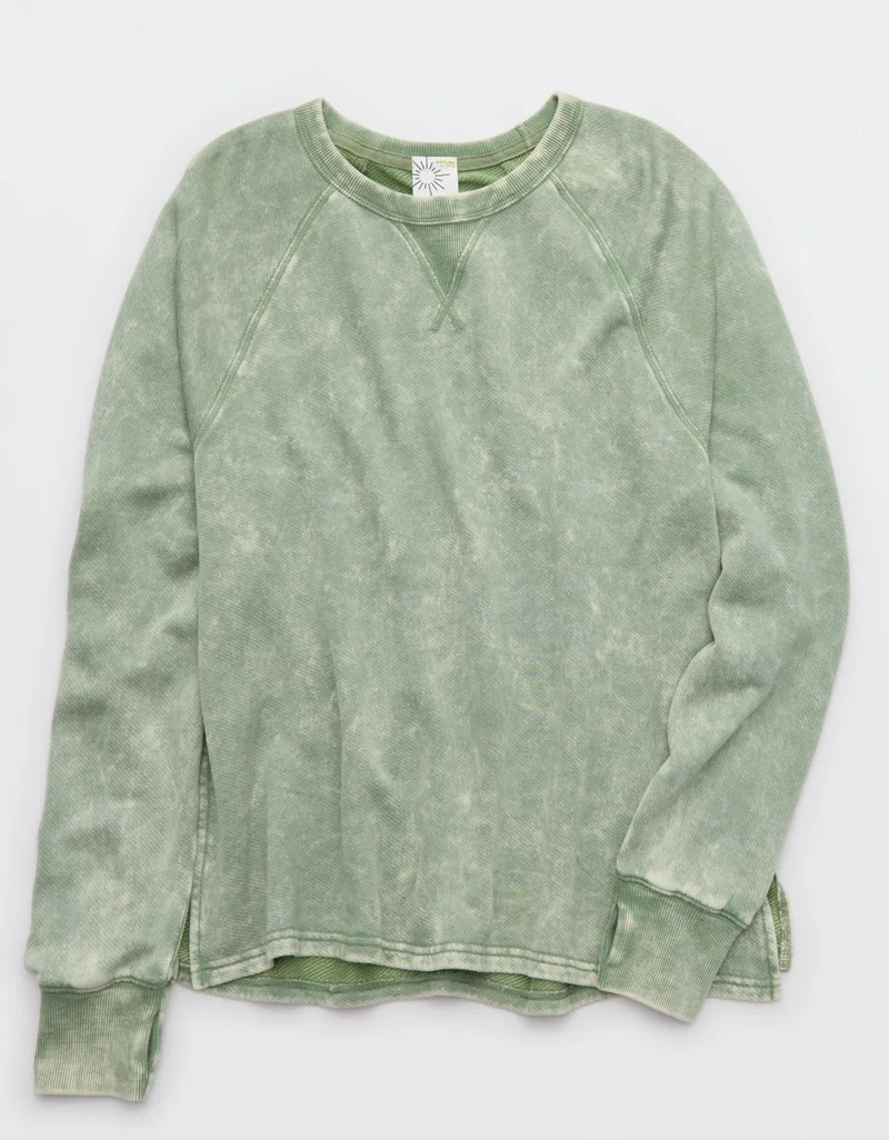 Aerie  OFFLINE By Aerie Keep It 100 Terry Long Sleeve T-Shirt for Women | Best Price UAE