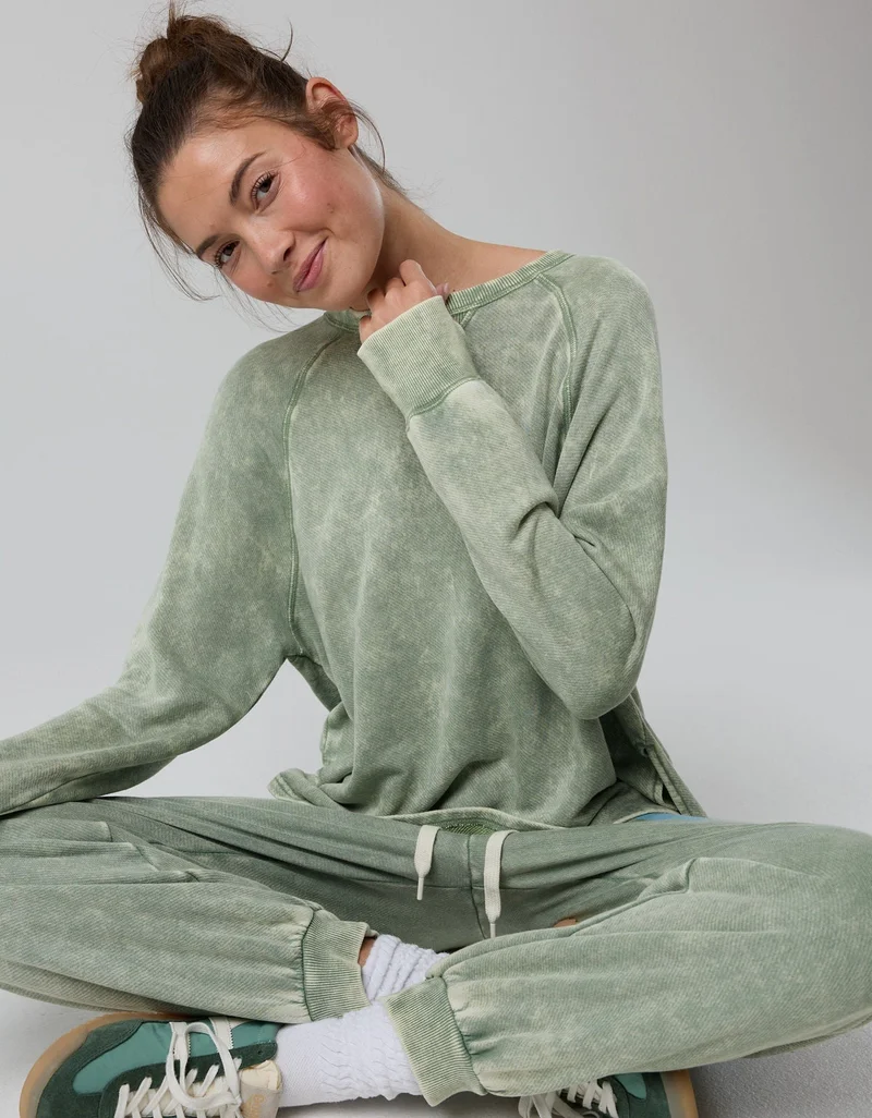 Aerie  OFFLINE By Aerie Keep It 100 Terry Long Sleeve T-Shirt for Women | Best Price UAE