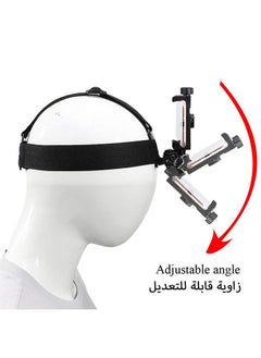 ماركة غير محددة حامل للهاتف المحمول مثبت على الرأس للبث المباشر وتصوير الفيديو، حامل عصابة رأس لكاميرا عرض الشخص الأول قابل للتعديل، متوافق مع معظم الهواتف وكاميرا GoPro  - Image 2