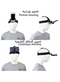 ماركة غير محددة حامل للهاتف المحمول مثبت على الرأس للبث المباشر وتصوير الفيديو، حامل عصابة رأس لكاميرا عرض الشخص الأول قابل للتعديل، متوافق مع معظم الهواتف وكاميرا GoPro  - Image 3