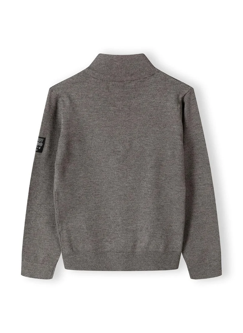 MINOTI Kids Boys Pullover with Half Zipper and Structured Collar