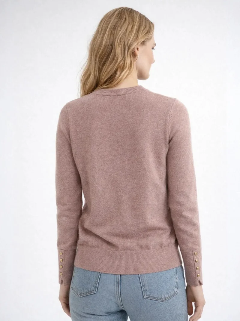 Mixray Beige Natural Mixray Crew Neck Knit Sweater for Women | Best Price UAE