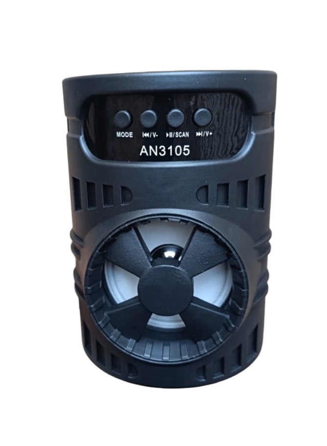 AN3105 Portable Wireless Bluetooth Speaker with USB, Memory Card, Radio and AUX - Image 3
