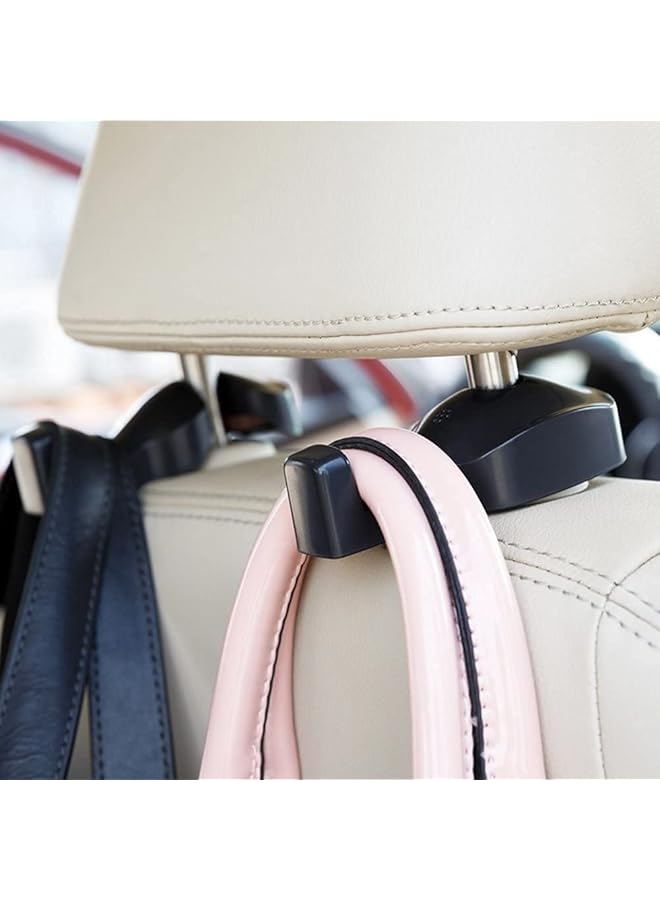 IPELY Universal Car Vehicle Back Seat Headrest Hanger Holder Hook For Bag Purse Cloth Grocery (Black -Set Of 2)  - Image 2