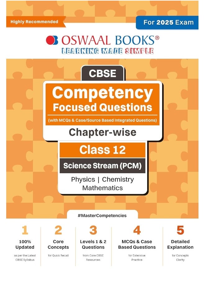 null - Oswaal CBSE Competency Focused Questions (with MCQs & Case/Source Based Integrated Questions) | Chapter-wise | Class 12 | Science Stream (PCM) | Physics | Chemistry | Mathematics | For 2025 Exam - Image 1