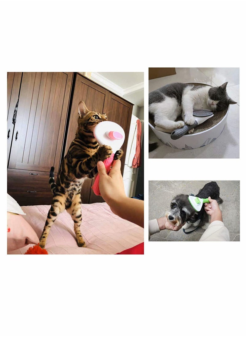 KASTWAVE - Cat Brush Dog Brush Self Cleaning Brush Cat Brush Dog Brush for Shedding and Grooming with Long or Short Hair, Self-Cleaning Brush Can Clean the Hair Left by Pets on Your Body - Image 1