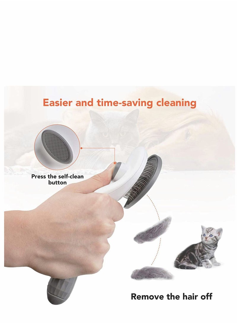 KASTWAVE - Cat Brush Dog Brush Self Cleaning Brush Cat Brush Dog Brush for Shedding and Grooming with Long or Short Hair, Self-Cleaning Brush Can Clean the Hair Left by Pets on Your Body - Image 1