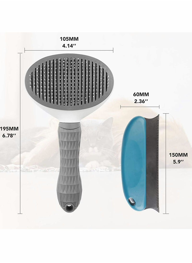 KASTWAVE - Cat Brush Dog Brush Self Cleaning Brush Cat Brush Dog Brush for Shedding and Grooming with Long or Short Hair, Self-Cleaning Brush Can Clean the Hair Left by Pets on Your Body - Image 1