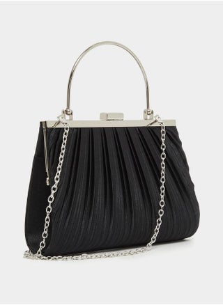 Pleated Metallic Handbag with Chain Strap - pzsku/Z7F0D95E7797A7FD50137Z/45/1742470973/19c5570d-a778-4589-8f23-fd0833ceba91