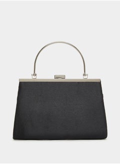 Styli Pleated Metallic Handbag with Chain Strap  - Image 4