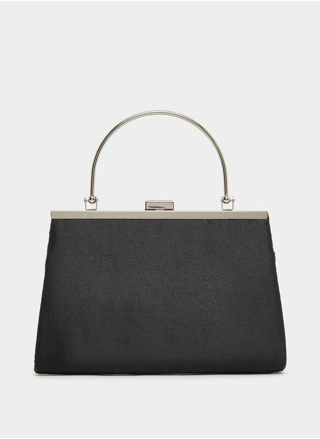 Styli Pleated Metallic Handbag with Chain Strap  - Image 4