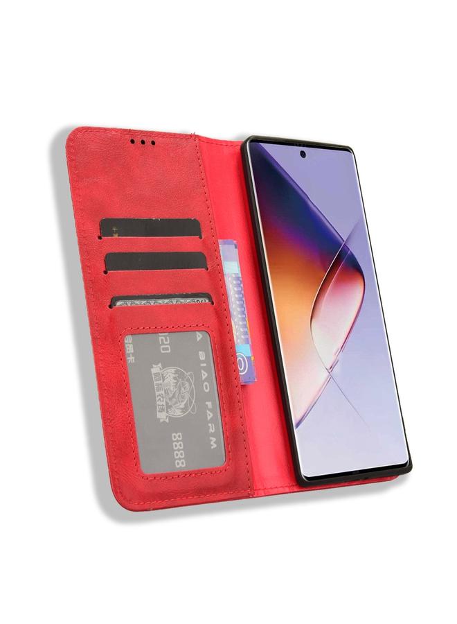 Zaboon Case For Infinix Note 40 5G X6852 Magnetic Buckle Retro Texture Leather Phone Case - Image 4