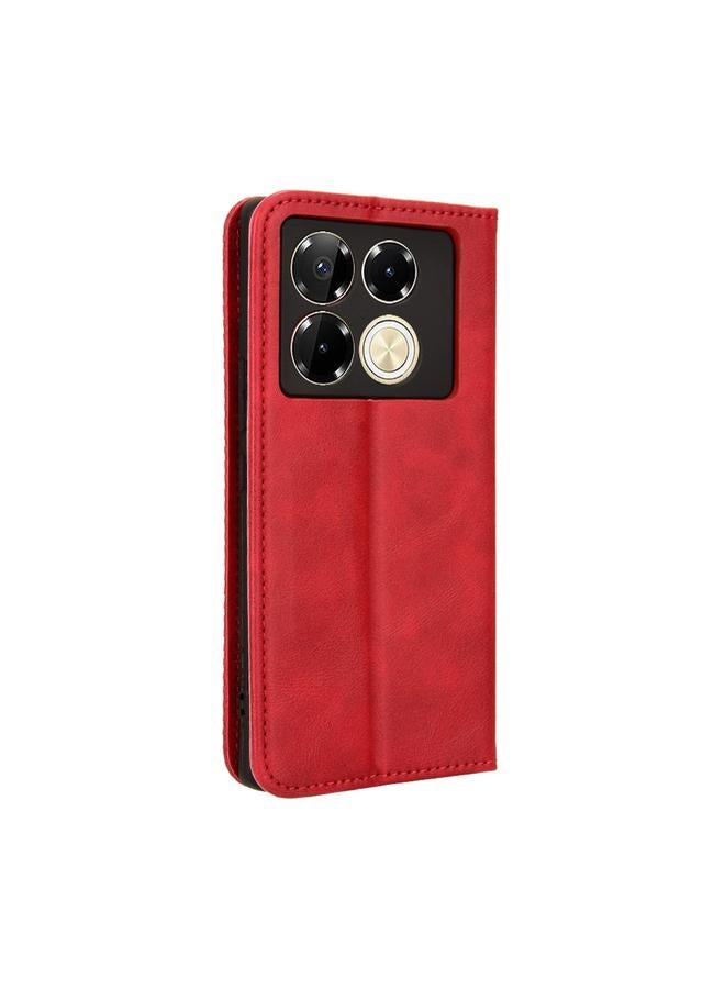 Zaboon Case For Infinix Note 40 5G X6852 Magnetic Buckle Retro Texture Leather Phone Case - Image 3