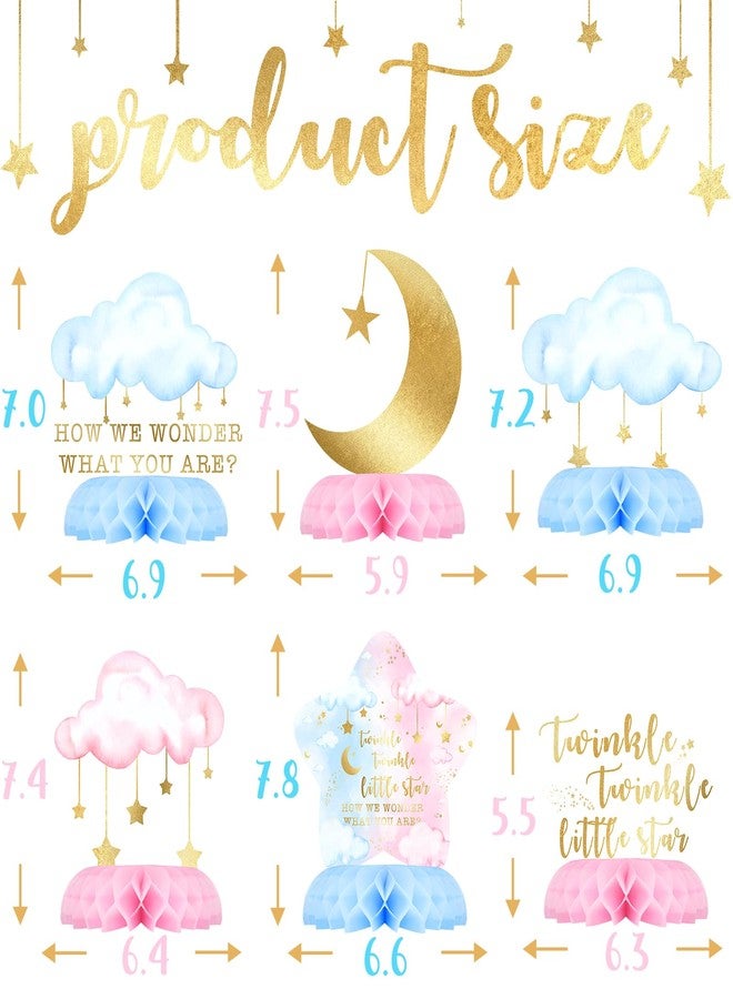 Celee 8 Pack Twinkle Twinkle Little Star Party Honeycomb Centerpieces for Kids' Starry Birthday Decorations and Baby Shower Supplies - Cute Star Table Toppers for Twinkle Twinkle Little Star Theme Party - Image 2