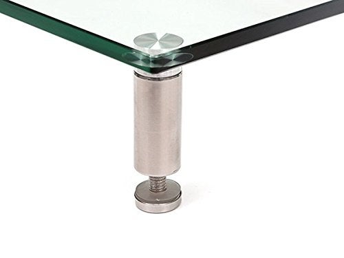 Monoprice Multimedia Desktop Stand 22 Inch x 9.5 Inch - Stand & Riser, Laptop Stand, Desktop TV Stand w/ Height Adjustable Legs - Workstream Collection, Clear - Image 4