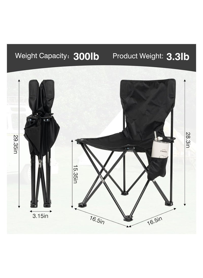 Bukela Portable Folding Beach Chair Multi-Purpose Camping Chair for Adult, Lightweight Patio Lawn Quad Chair for Outdoor Travel Picnic Hiking Supports110kgs Load With Carry Bag - Image 3