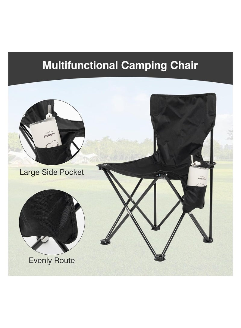 Bukela Portable Folding Beach Chair Multi-Purpose Camping Chair for Adult, Lightweight Patio Lawn Quad Chair for Outdoor Travel Picnic Hiking Supports110kgs Load With Carry Bag - Image 2