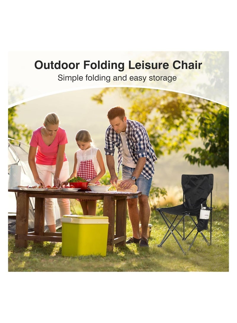 Bukela Portable Folding Beach Chair Multi-Purpose Camping Chair for Adult, Lightweight Patio Lawn Quad Chair for Outdoor Travel Picnic Hiking Supports110kgs Load With Carry Bag - Image 5