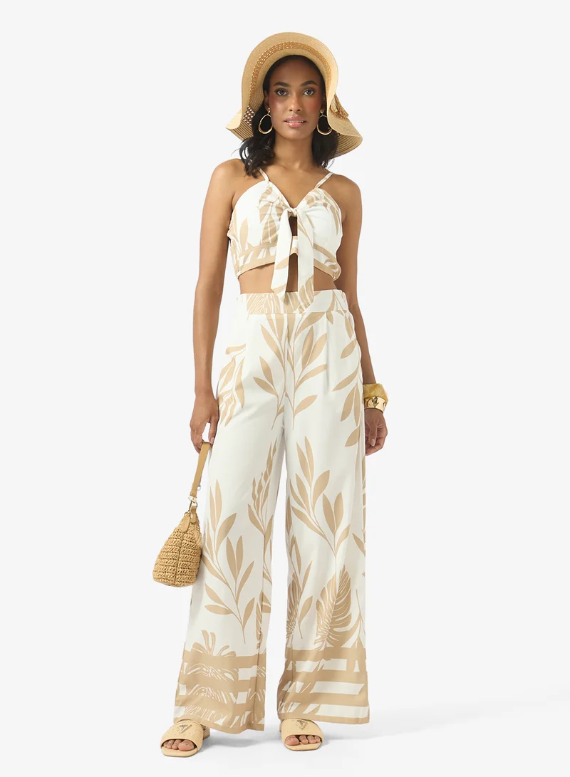 Soleira  Monochrome Print Top & Pant Set for Women | Best Price UAE