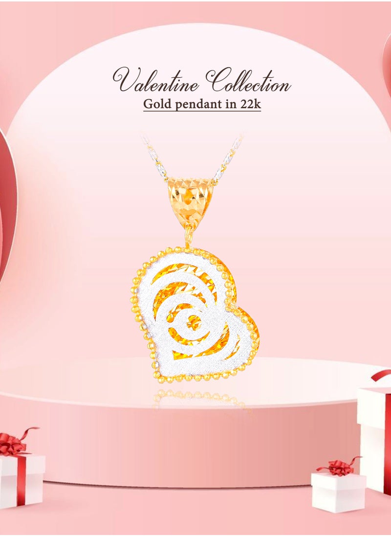 BAFLEH JEWELLERY - Gilded 22kt Gold Heart Pendant - Image 1