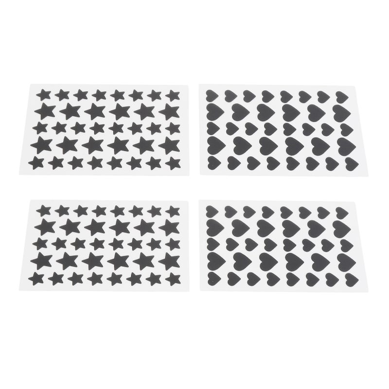 144 Patches Hydrocolloid Pimple Cover Patch Black Star Heart Shaped Breathable Waterproof Spots Cover Patch - Image 4