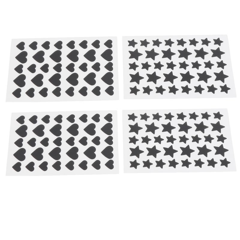 144 Patches Hydrocolloid Pimple Cover Patch Black Star Heart Shaped Breathable Waterproof Spots Cover Patch - Image 5