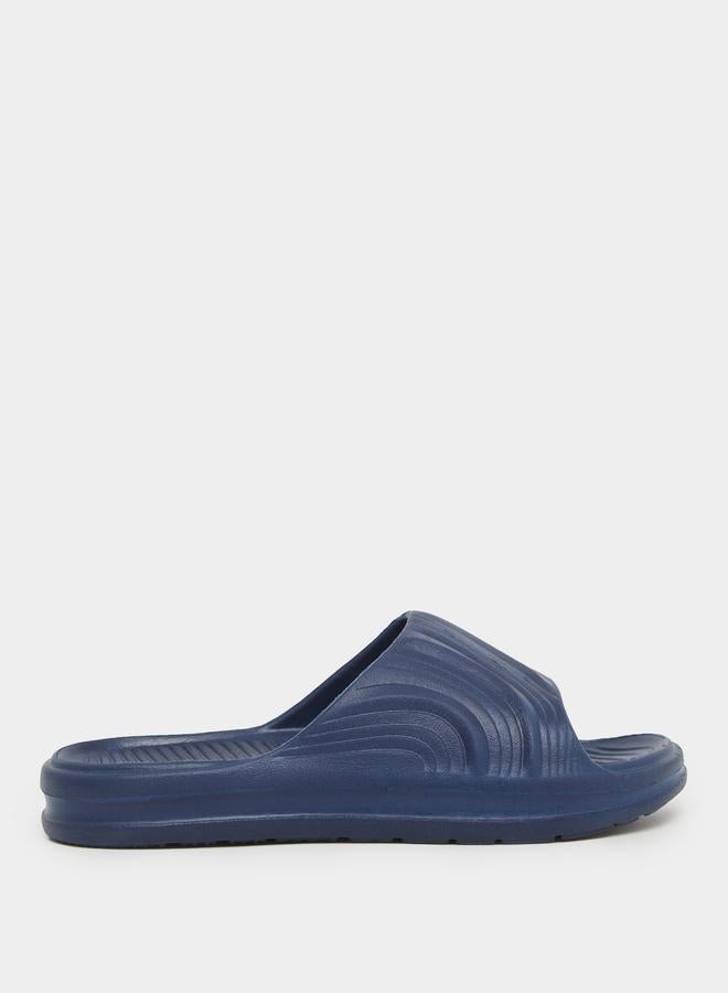 Styli Styli Abstract Textured Open Toe Slip-On Slides  - Image 1
