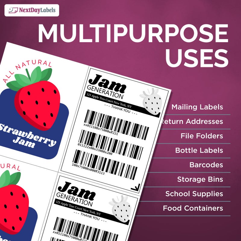 NextDayLabels â€“ 4-1/4" x 5-1/2" Rectangular Sticker Labels for Printer - White Laser/Inkjet Printer Labels Return Address Labels Shipping Label Stickers (100 Sheets, 4 Per Sheet, 400 Labels) - Image 4