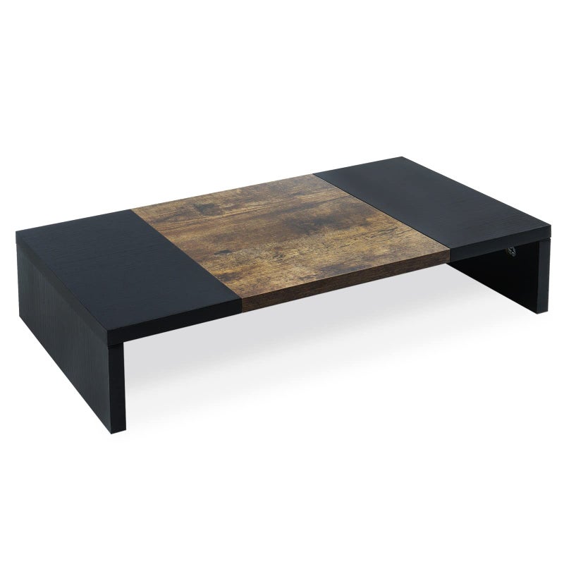 TEAMIX 20 inch Monitor Riser, Sturdy Wood Desktop Riser for TV/PC/Laptop/Printer, TV Riser Stand Computer Shelf with Storage for Home Office - Image 1