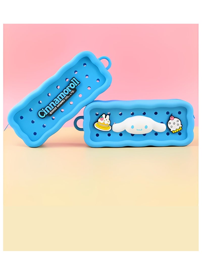 Sanrio Sanrio Cinnamaroll student big capacity pencil bag silicone pen bag school supplies gift - Image 1