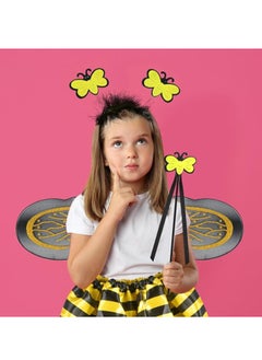 Donia Girls 4 Piece Bee Costume with Wings, Headband, Skirt and Wand Skirt Costume  - Image 4