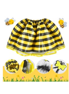 Donia Girls 4 Piece Bee Costume with Wings, Headband, Skirt and Wand Skirt Costume  - Image 5