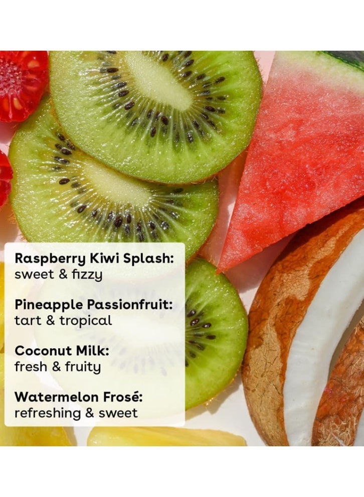 Eos 100% Natural Lip Balm - Coconut Milk, Pineapple, Passion Fruit, Watermelon, Raspberry, and Kiwi Blend - All Day Moisture 0.14 oz 4 Pack - Image 2