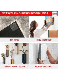 KLAPiT KLAPiT Super Strip Gripzilla 1 Inch Pre-Cut Heavy Duty, Double Sided Squares Holds 9KG Clear Waterproof Nano Tape, Strong Adhesion Instant Use - Wall Wood Tile Glass Metal Stone, Indoor Outdoor 48pc  - Image 5