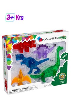 MAGNA-TILES Dinos 5-piece Magnetic Construction Set, Original 3d Magnetic Building Tiles, For Kids Ages 3+  - Image 1