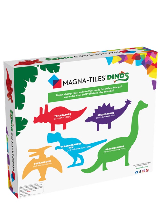 MAGNA-TILES Dinos 5-piece Magnetic Construction Set, Original 3d Magnetic Building Tiles, For Kids Ages 3+  - Image 2