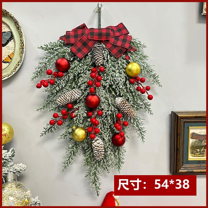 Christmas Garland Christmas Decorations Window Layout Wall Hanging Door Hanging Tenon Site Layout Christmas Garland - Image 5