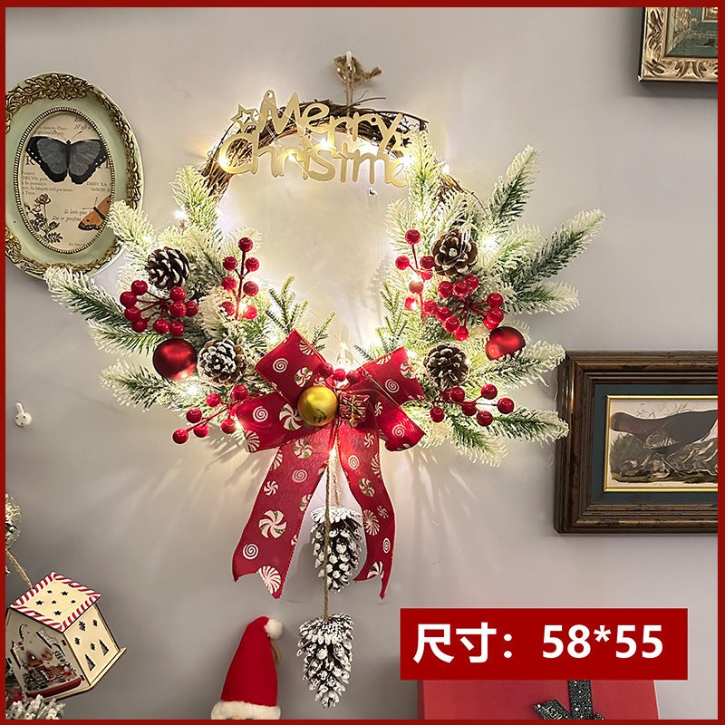 Christmas Garland Christmas Decorations Window Layout Wall Hanging Door Hanging Tenon Site Layout Christmas Garland - Image 2