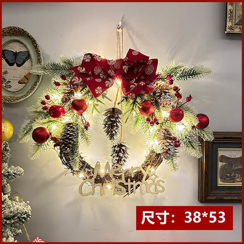 Christmas Garland Christmas Decorations Window Layout Wall Hanging Door Hanging Tenon Site Layout Christmas Garland - Image 4