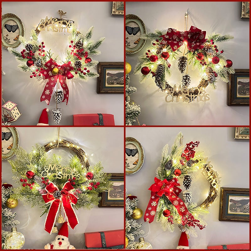 Christmas Garland Christmas Decorations Window Layout Wall Hanging Door Hanging Tenon Site Layout Christmas Garland - Image 3
