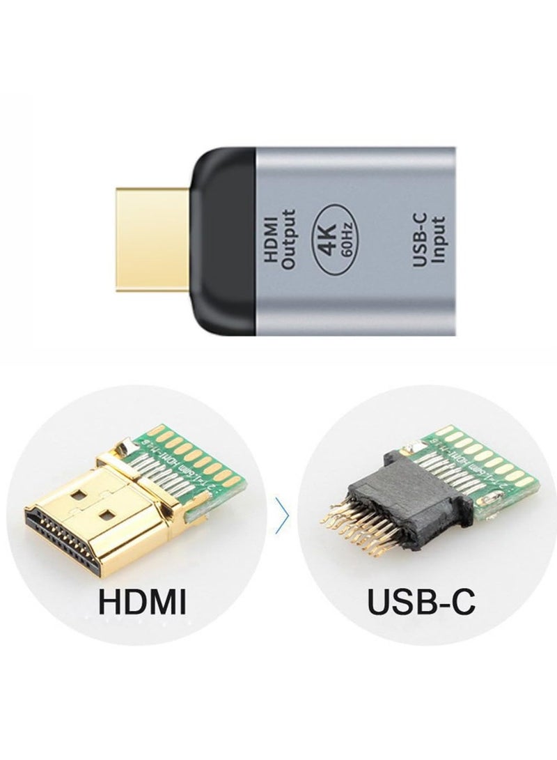 USB C to HDMI Adapter, USB-C Type C Female Source to HDMI Sink HDTV Adapter, 4K 60hz 1080p,Suitable for Phone Laptop Tablet - Image 3