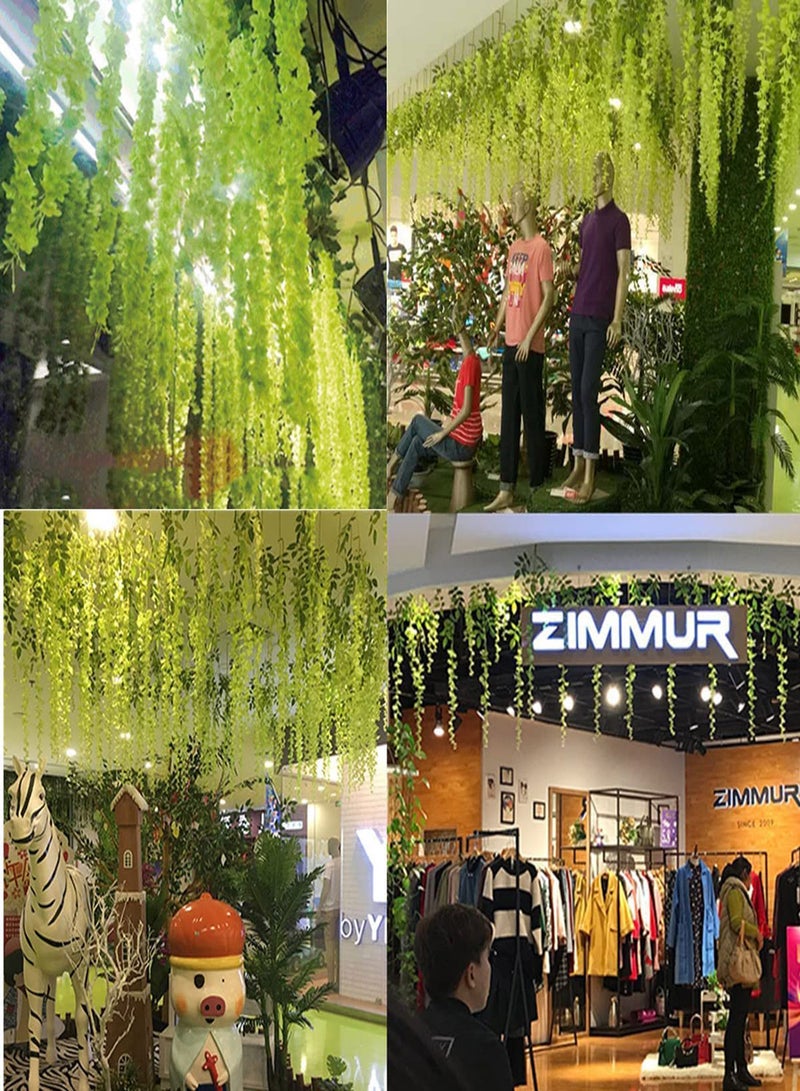 SYOSI زهور نبات الواisteria الاصطناعي 12 حزمة 44" لوازم زهور مزخرفة للتعليق لحفلات الزفاف والحدائق والديكور المنزلي والجداريات الخارجية - Image 3