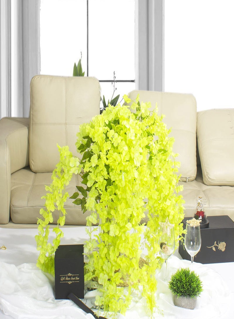 SYOSI زهور نبات الواisteria الاصطناعي 12 حزمة 44" لوازم زهور مزخرفة للتعليق لحفلات الزفاف والحدائق والديكور المنزلي والجداريات الخارجية - Image 5