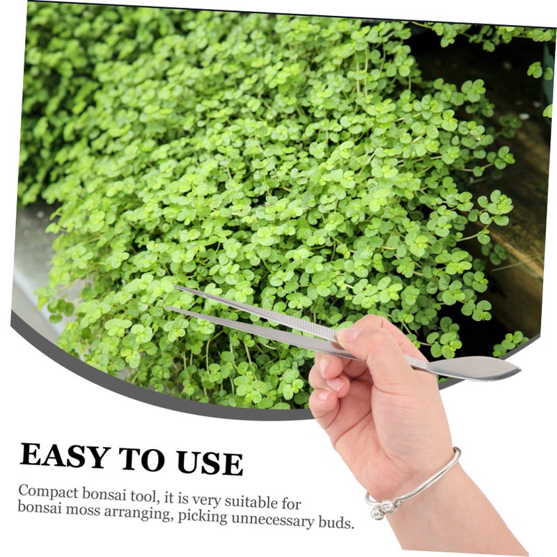 2 Pcs Garden Bonsai Concave Cutters And Tweezers With Straight Handles For Plant Care - Image 4